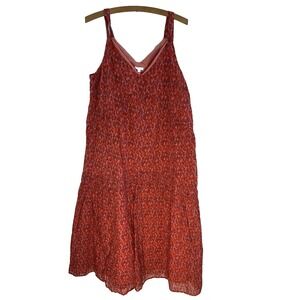 Joie Bondi Dress Tiered Lined Peasant Prairie Summer Sundress Sleeveless Women M
